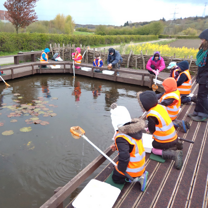School party pond dipping