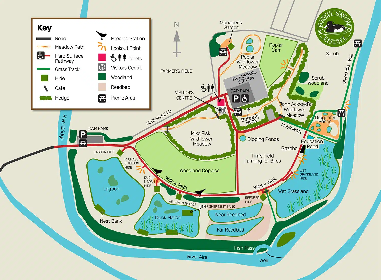 Rodley Nature Reserve Map - Feb 24